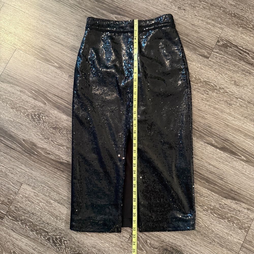 Reiss Dakota Sequin Pencil Skirt in Black - Picture 3 of 6